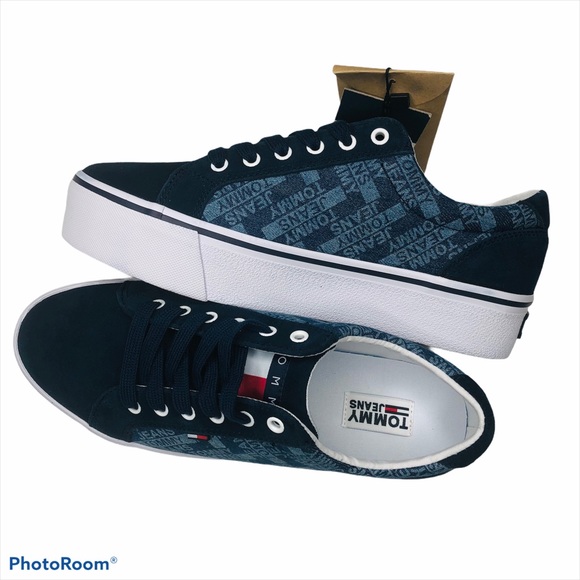 Tommy Jeans Women’s Platform  Canvas Shoes New in a Box - Picture 5 of 6